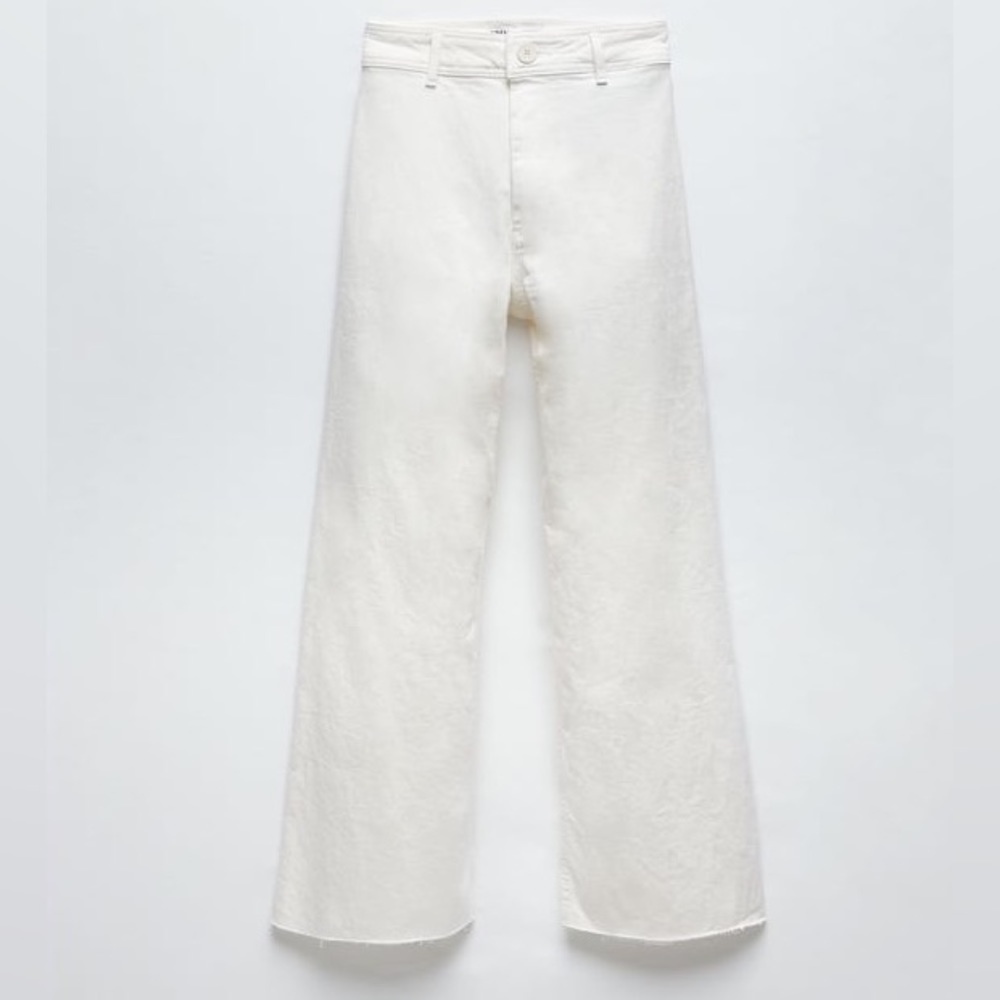 Zara White ZW The Marine Straight Jeans